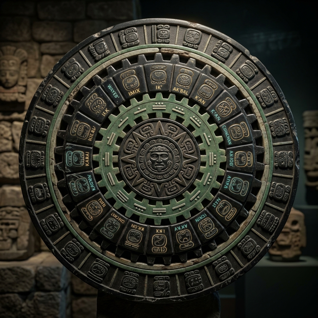 Roda de Engrenagens do Tzolkin Maia Tradicional